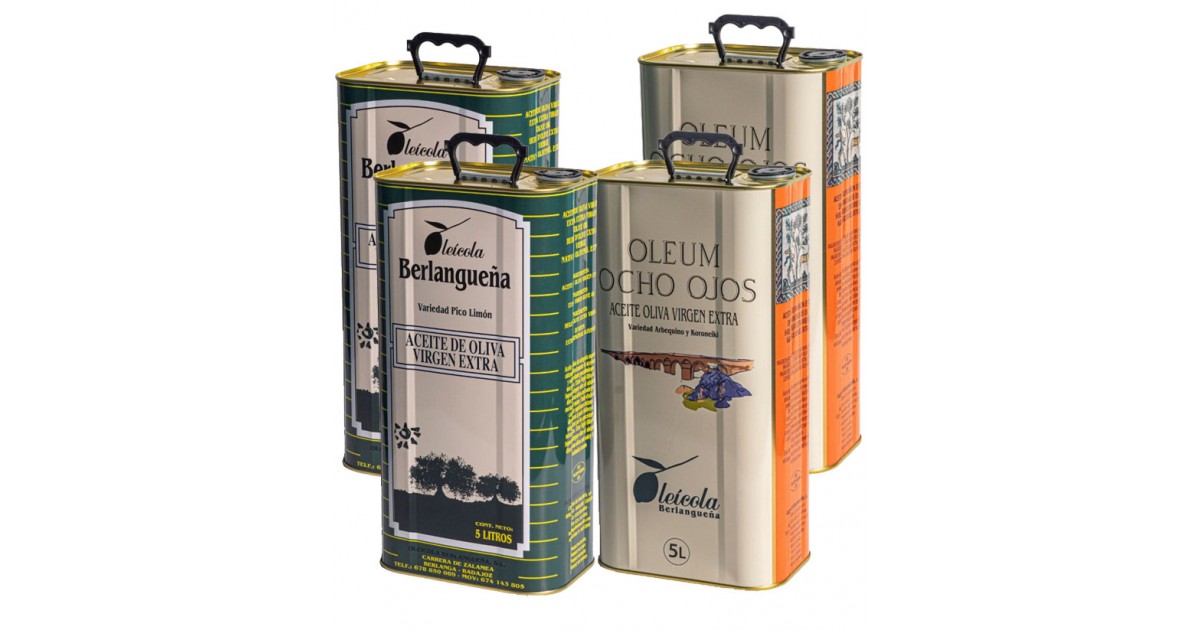 Aceite de Oliva Virgen Extra 4x5L. Pico Limón + Blend Arbequino y Koroneiki