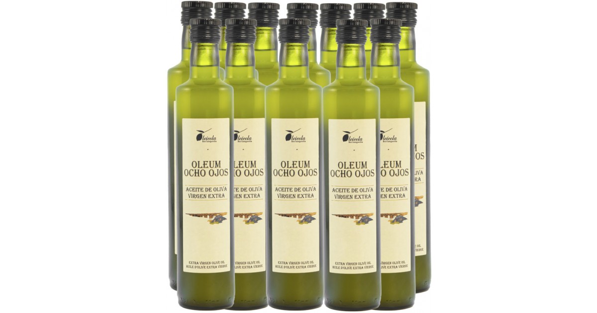 Aceite de Oliva Virgen Extra 12x750ml. Oleum Ocho Ojos Ecológico de Arbequino